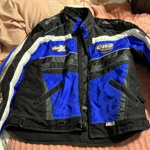 Blue and Black Motorcycle Jacket